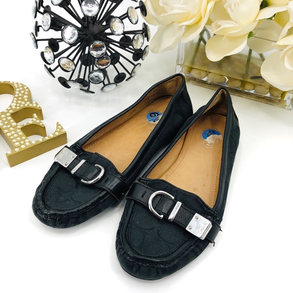 Coach Logo Flats Loafers - Picture 2 of 7